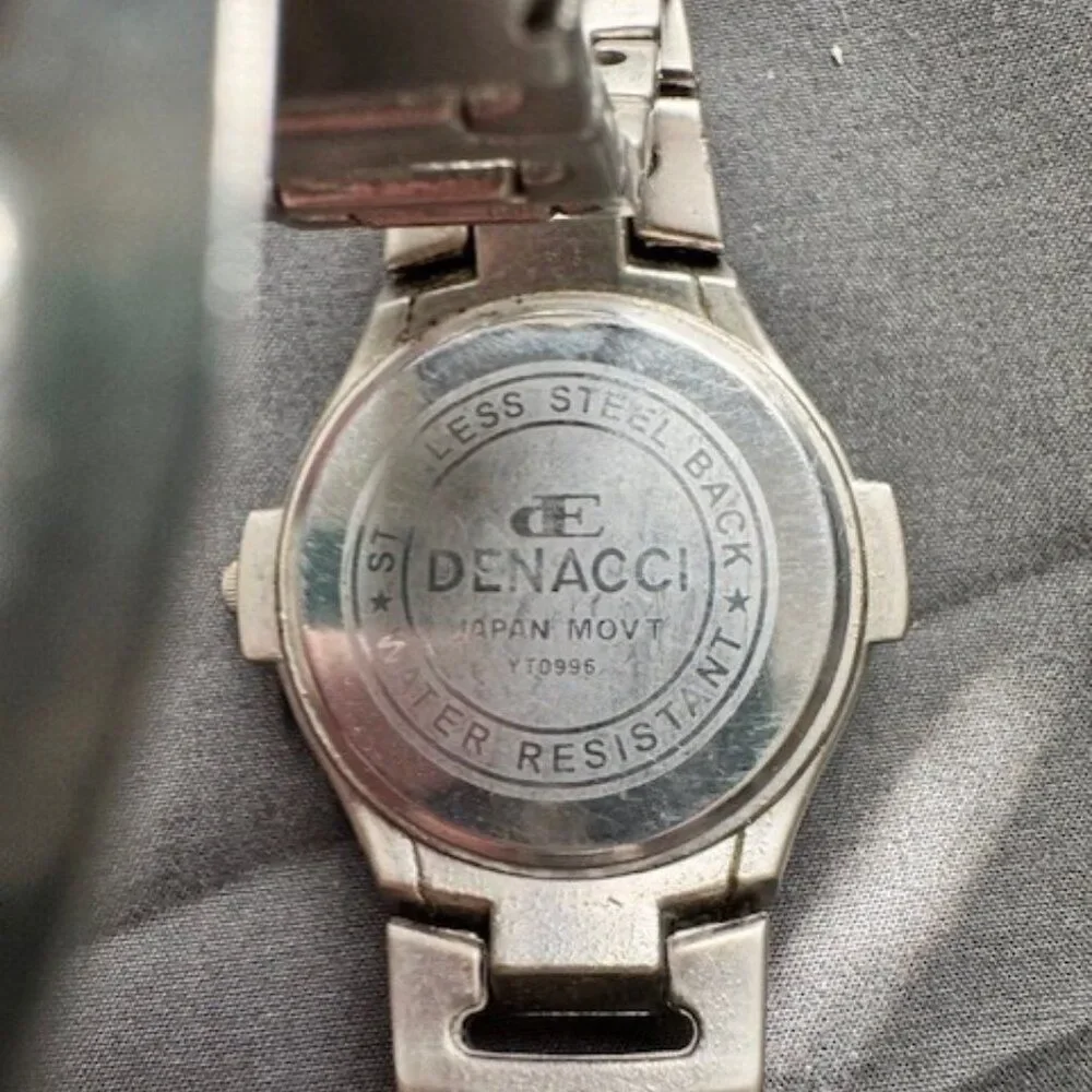 Denacci Men's Watch YT0996 White Dial Silver Bracelet Band Japan Mvt SS